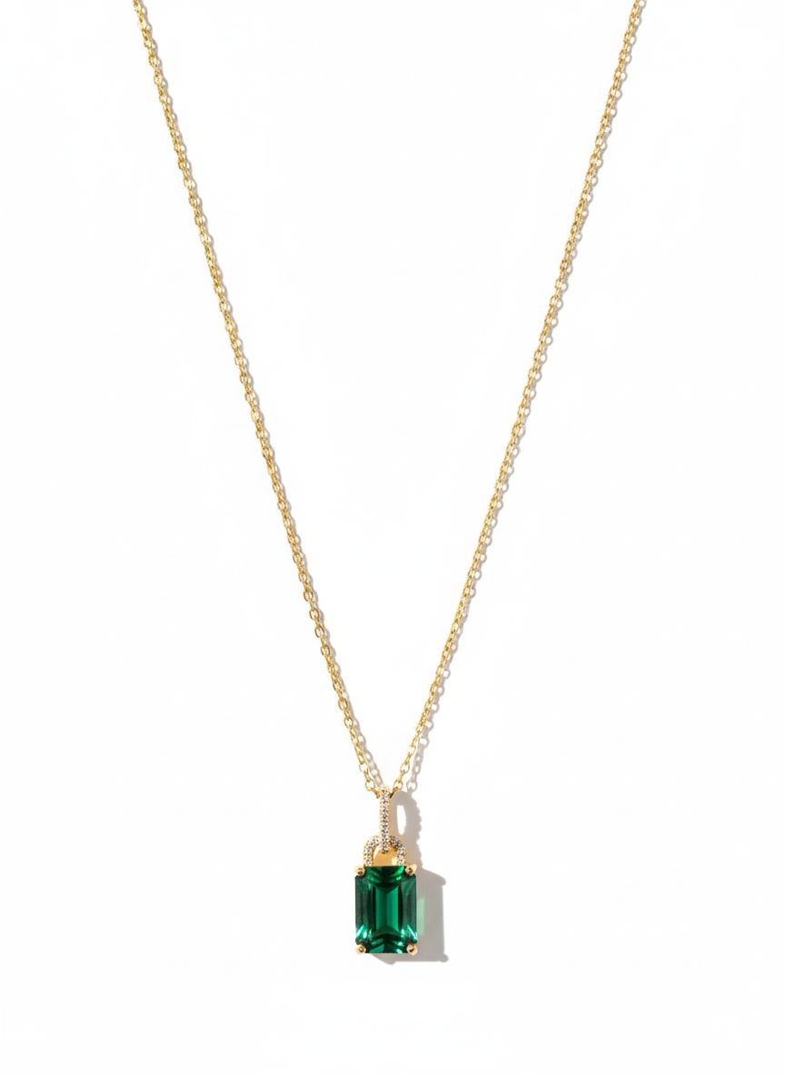 Collier vert émeraude